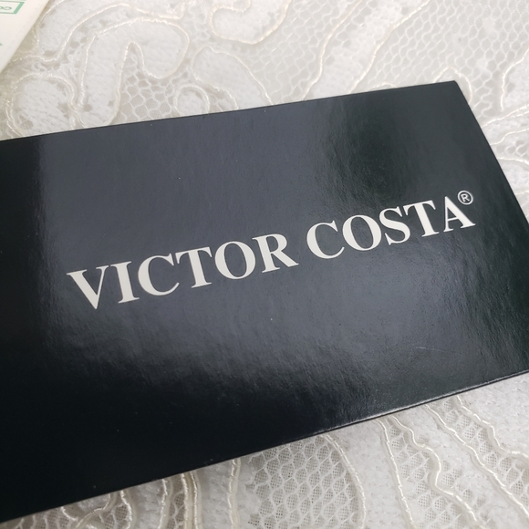 Victor Costa White Lace Embroidery Sheer Formal Feminine Snap Victorian - Picture 14 of 15